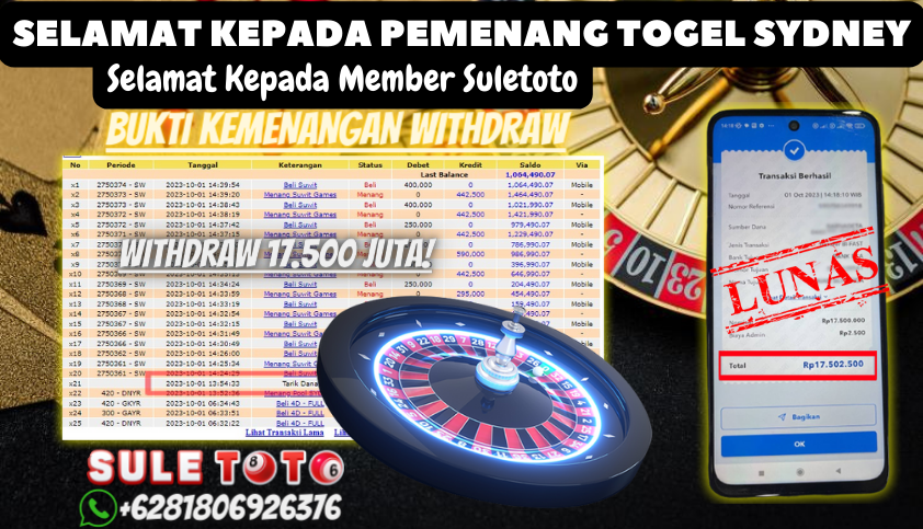 Bukti JP Togel Online - Togel Sydney